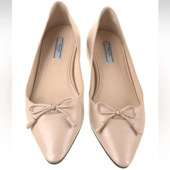 Prada pointed top toe flats
